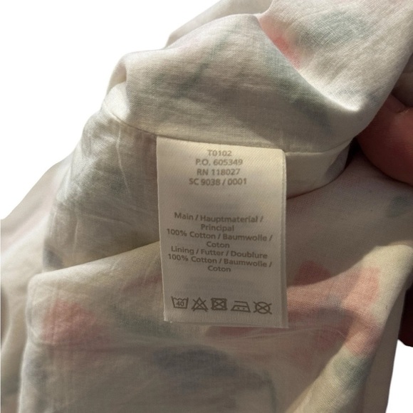 Boden A-Line White Pink Red Green Midi Floral Skirt Sz 10L Bright Whimsical Boho - Picture 4 of 6